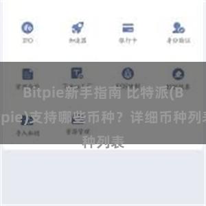 Bitpie新手指南 比特派(Bitpie)支持哪些币种？详细币种列表