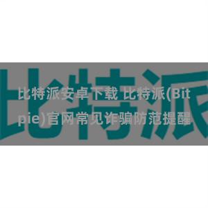 比特派安卓下载 比特派(Bitpie)官网常见诈骗防范提醒