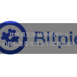 比特派支持 比特派(Bitpie)钱包是否支持免手续费功能？